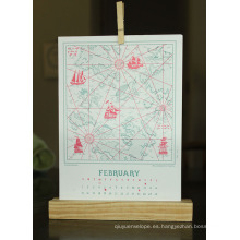 Nuevo Diseño personalizado Cartulina Folletos Dest Calendar Printing